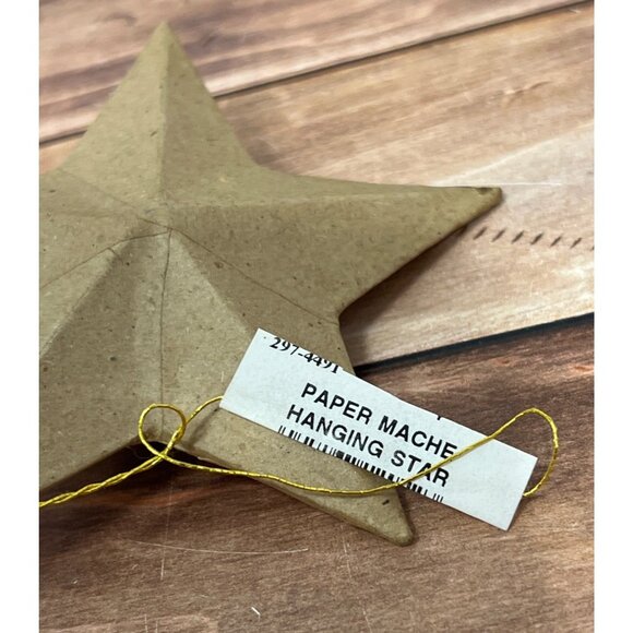 DIY Craft Paper Mâché Hanging Star Ornament Set of 4 - Picture 4 of 5